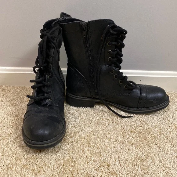 Mossimo Supply Co. Shoes Black Lace Up Combat Boots Poshmark